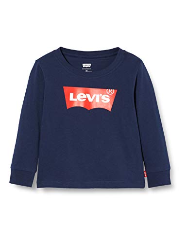 Levi's Kids Lvb L/S Batwing Tee Camiseta de manga larga Bebé-Niños Dress Blues 9 meses