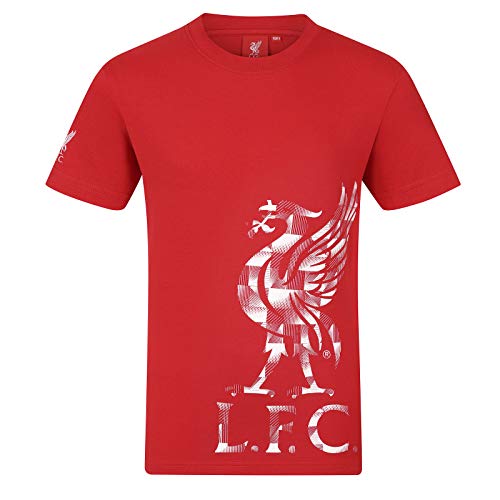 Liverpool FC - Camiseta Oficial Serigrafiada - para niño - Rojo - 12-13 años