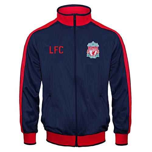 Liverpool FC - Chaqueta de entrenamiento oficial - Para niño - Estilo retro - Azul marino - 8-9 años (NM)