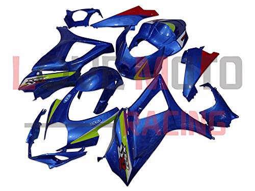 LoveMoto Carenados para GSXR1000 GSXR 1000 2007 2008 K7 07 08 GSX R1000 K7 Kit de carenado de Material plástico ABS Moldeado por inyección para Moto Azul