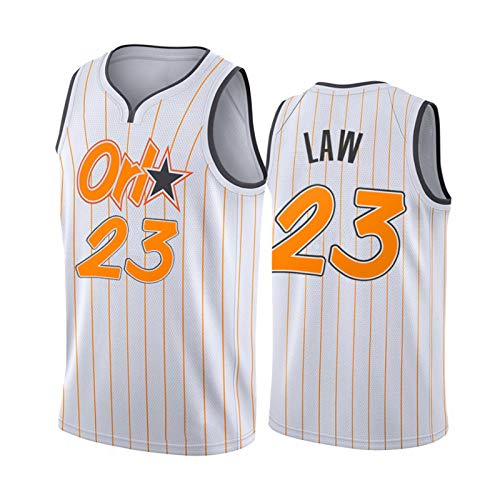 LXLX Orlando 23 # Law - Camiseta de baloncesto para hombre, chaleco para niños 2021 Swingman White City Edition camisetas de baloncesto juveniles para regalo (S-XXL) S