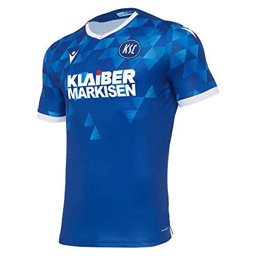 Macron Karlsruher SC ® KSC Authentic Liga - Camiseta de fútbol para adultos (primera equipación 2020/21), Unisex adulto, MS20.KSC.1016, azul/blanco, xxx-large