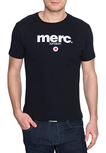 Merc of London Brighton T-Shirt Camiseta, Negro, M para Hombre