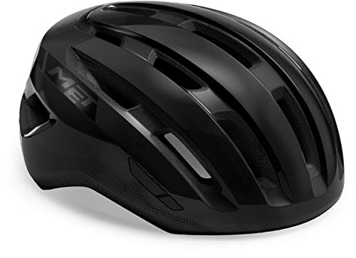 MET Casco Miles Black Glossy para bicicleta (circunferencia de la cabeza M/L, 58-61 cm) 2021