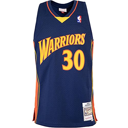 Mitchell & Ness Swingman Stephen Curry Golden State Warriors 09/10 - Camiseta (talla XL), color azul marino