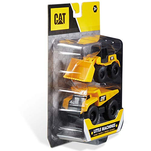 Mondo Motors-Caterpillar CAT Little Machines - Lote de 2 vehículos de construcción, color amarillo/negro, 25510, varios , color/modelo surtido