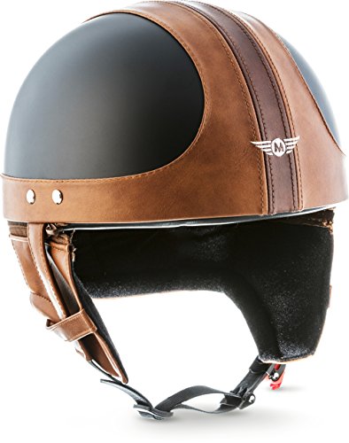 MOTO Helmets D22 - Casco Jet Semi-rígido, Cierre rápido de Fibra de Vidrio