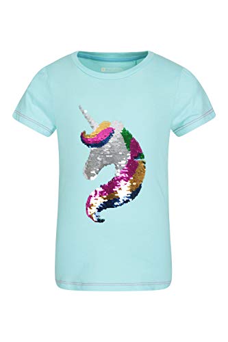 Mountain Warehouse Camiseta de Lentejuelas Star para niños - 100% algodón, protección UV, Ligera y Transpirable - para Senderismo y Viajes Verde Agua 9-10 Años Mountain Warehouse Camiseta de Lentejuelas Star para niños - 100% algodón, protección UV, Ligera y Transpirable - para Senderismo y Viajes Verde Agua 9-10 Años