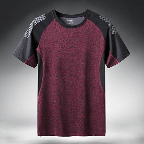 N-B Camiseta Deportiva de Secado rápido para Hombre 2020 de Manga Corta de Verano de algodón Informal de Talla Grande asiática M-5 X L6 X L7 XL