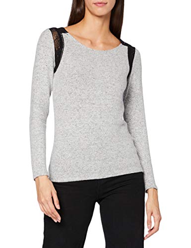 Naf Naf O- Ariane Ml Camiseta, Gris Chine 459, M para Mujer