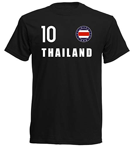 nationshirt Camiseta infantil de Tailandia con emblema del FH 10 SC Negro 164 cm