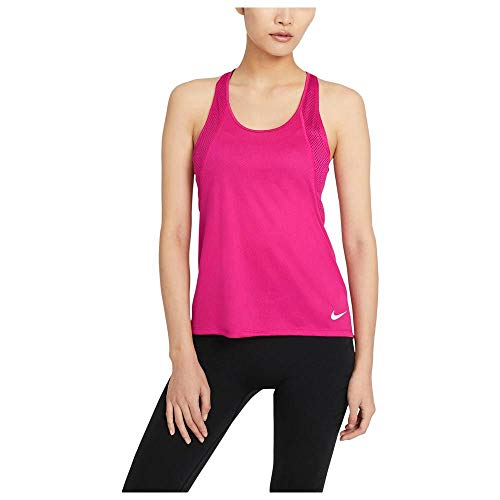 NIKE Camiseta de Running para Mujer, Color Rojo y Plateado Reflectante NIKE Camiseta de Running para Mujer, Color Rojo y Plateado Reflectante