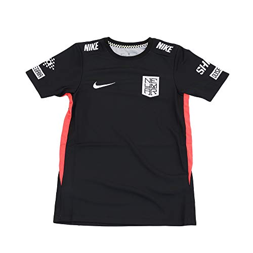 NIKE Camiseta Unisex para niños Neymar Dry, Unisex niños, Camiseta, AT5726, Negro, Rojo y Blanco, Extra-Small