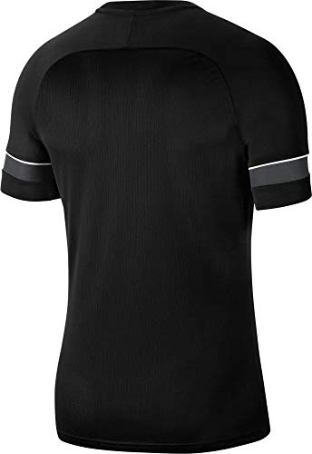 NIKE Dri-FIT Academy 21 Manga Corta Jersey, Hombre, Negro/Blanco/Antracita/Blanco, L NIKE Dri-FIT Academy 21 Manga Corta Jersey, Hombre, Negro/Blanco/Antracita/Blanco, L