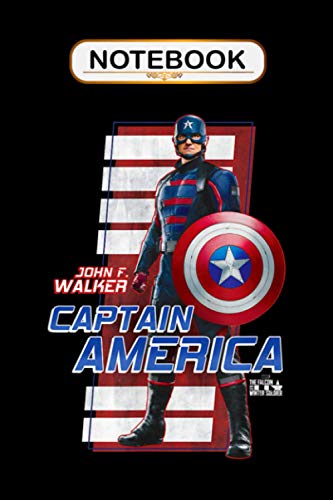 Notebook: Marvel Falcon Winter Soldier John F. Walker Cap. America, Journal 6 x 9, 100 Page Blank Lined Paperback Journal/Composition Notebook/Diary
