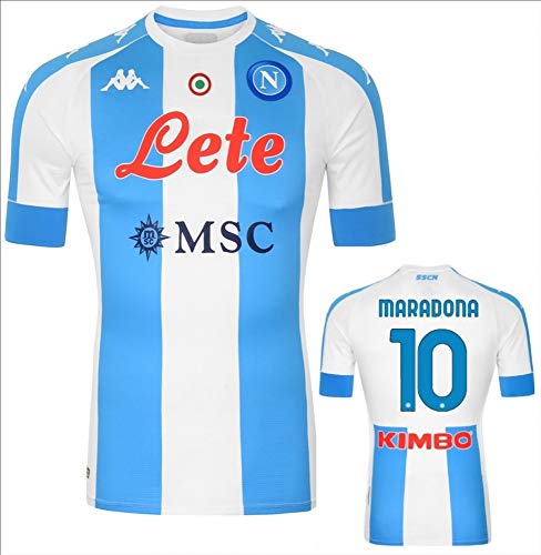 official product Napoli Kappa - Camiseta de memoria Maradona 2020/2021, azul, número 10 (s)