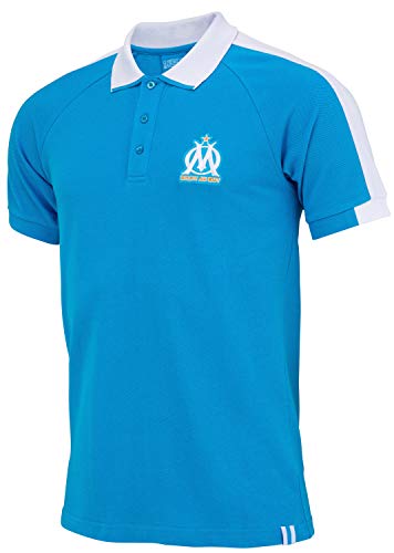 Olympique de Marsella - Polo de la colección oficial para hombre adulto, Hombre, blanco, medium