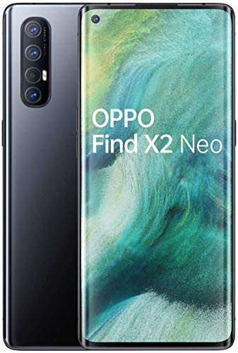 OPPO Find X2 NEO 5G – Pantalla de 6.5" (AMOLED, 12GB/256GB, Snapdragon 765G, 4.000 mAh, cámara trasera 48MP+13MP+8MP+2MP, cámara frontal 32MP, Android 10) Negro [Versión ES/PT]