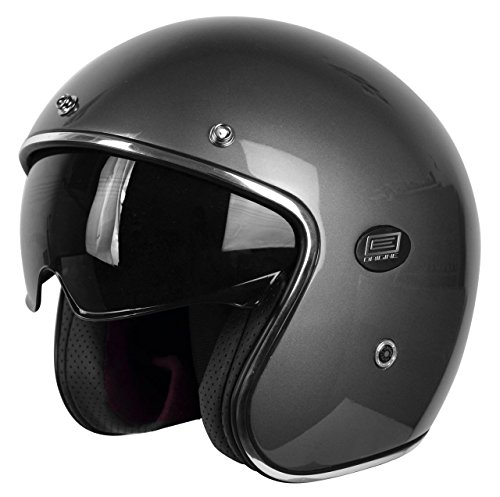 Origine Helmets 202587013200104 Sirio Solid Gun Casco Jet de fibra de carbono, titanio, M