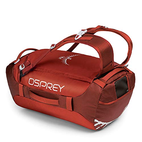 Osprey Transporter 40 Unisex Durable Duffel Travel Pack with Harness and Detachable Padded Shoulder Strap - Ruffian Red (O/S)