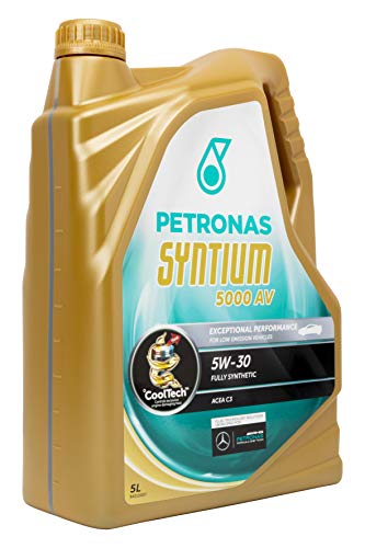 Petronas 18135019 Aceite DE Motor SYNTIUM 5000 AV 5W30 5 litros, Negro, Estandar Petronas 18135019 Aceite DE Motor SYNTIUM 5000 AV 5W30 5 litros, Negro, Estandar