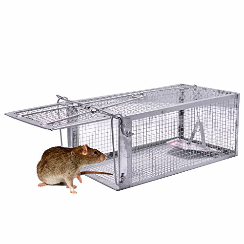 Pronghorn Jaula Trampa para Ratones Ratas Topos roedores topillos campañoles Animales Ardillas marmotas Vivos Exterior (26X14X12CM)