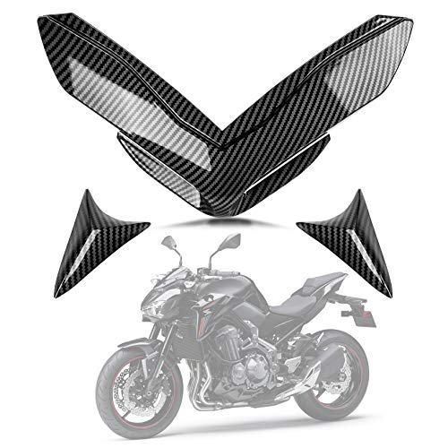 PSLER® Cubierta de Nariz de Carenado Delantero de Motocicleta para Kawasaki Z900 2017-2019 (Carbón)