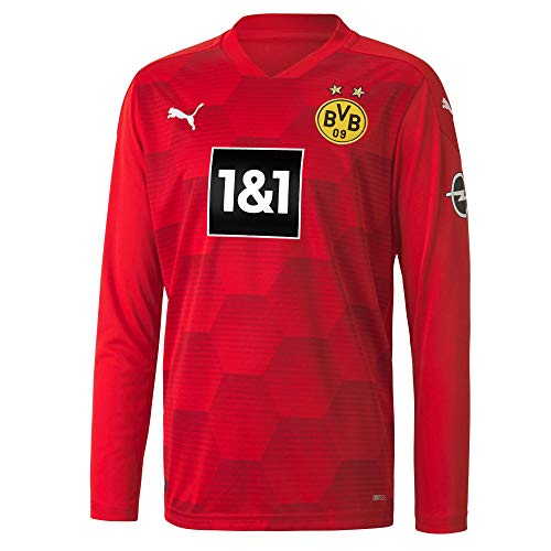 PUMA BVB GK Shirt Replica LS Jr w.Sponsor New Camiseta De Portero, Unisex niños, Red, 140