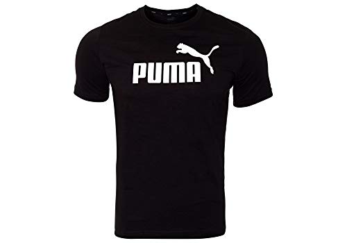 PUMA Ess Logo Tee Camiseta, Hombre, Puma Black, 3XL