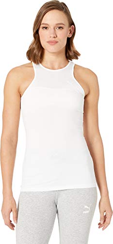 PUMA Feel IT Tank Top Camiseta, Blanco White, XL para Mujer