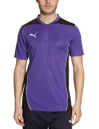 PUMA Foundation - Camiseta de fútbol Sala para Hombre, tamaño S, Color Team Morado - Negro
