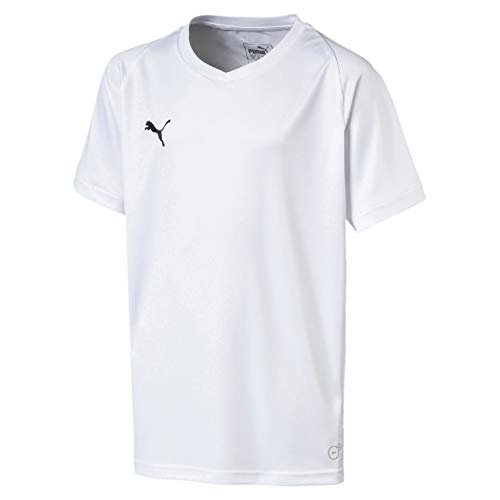 PUMA Liga Jersey Core Jr T-Shirt, Unisex niños, White Black, 164