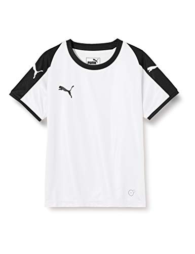 PUMA Liga Jersey Jr Camiseta, Unisex niños, White/Black, 116