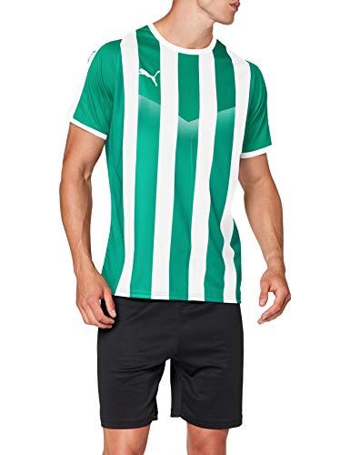 PUMA Liga Jersey Striped Camiseta, Hombre, Pepper Green-Puma White, XL