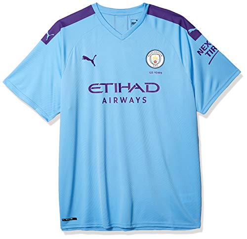 Puma Manchester City 2019-20 - Camiseta de manga corta para hombre - 75558601, XL, Hombre Team Light Blue-tillandsia Purple