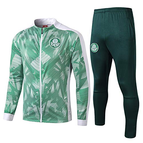 QJY Palmeiras Atlético Competencia Traje Fútbol Jersey Jersey Manga Larga Jacket + Pantalones Deportes de 2 Piezas Traje de Fútbol Club de Entrenamiento Traje (Size : XXL)