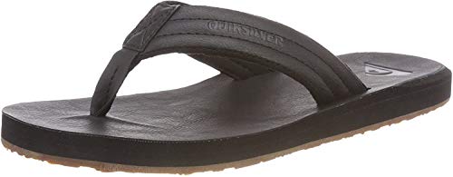 Quiksilver Carver Nubuck-Sandals For Men, Zapatos de Playa y Piscina Hombre, Negro (Solid Black Sbkm), 40 EU