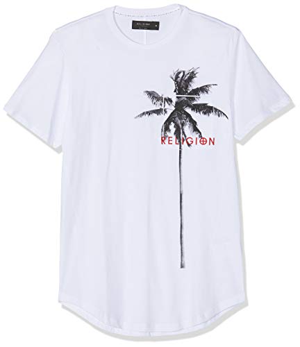 Religion Pocket Palm tee Camiseta, Blanco (White 014), XX-Large para Hombre