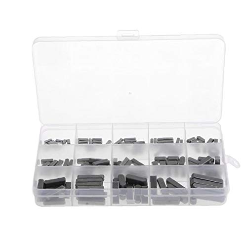 Ronda terminó chaveta Shat clave del eje del motor chaveta conjunto paralelo Drive Shaft 3-6 mm 140PCS Negro Ronda terminó chaveta Shat clave del eje del motor chaveta conjunto paralelo Drive Shaft 3-6 mm 140PCS Negro