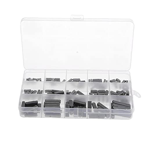 Ronda terminó chaveta Shat clave del eje del motor chaveta conjunto paralelo Drive Shaft 3-6 mm 140PCS Negro Accesorios para herramientas Ronda terminó chaveta Shat clave del eje del motor chaveta conjunto paralelo Drive Shaft 3-6 mm 140PCS Negro Accesorios para herramientas