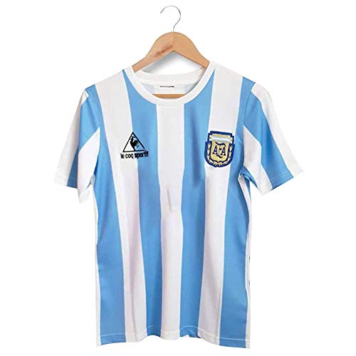 Rongchuang Camiseta de fútbol Camiseta, Maradona Ball King Camiseta de fútbol para Nuestro héroe Forever No.10 1986 Copa del Mundo de Argentina Camiseta de fútbol clásica Uniforme