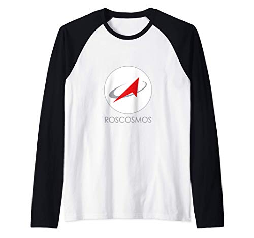 Roscosmos - Logotipo de la Agencia Espacial Rusa Camiseta Manga Raglan