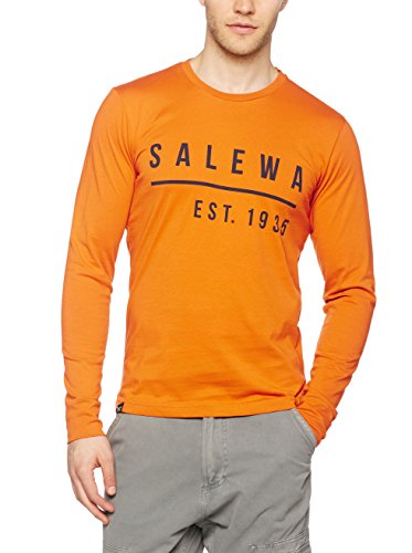 SALEWA Binne Co M L/S tee Camiseta Manga Larga, Hombre, Naranja (Rusty Rock), 52/XL