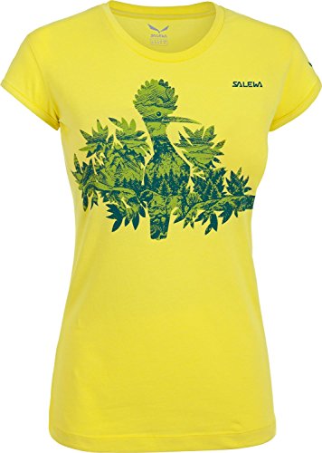 SALEWA Bluse The Nugget CO W Short Sleeve tee - Camisa/Camiseta para Mujer, Color Amarillo (Mimosa), Talla l