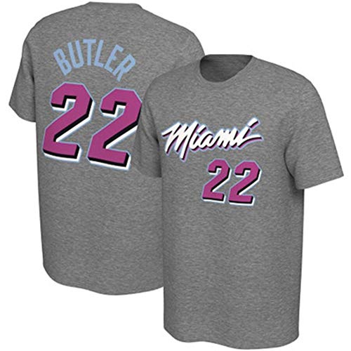 Shelfin NBA Lakers Leonard No. 2 - Camisetas para hombre, diseño de cohetes Harden n.º 13, algodón deportivo para hombre Miami Heat n.º 22 (color: F, tamaño: XL)