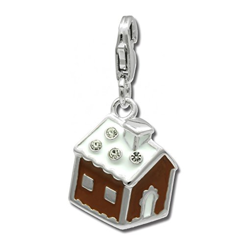 SilberDream exclusiva Charms Charm-Casa de jengibre de plata y abrazaderas para Charm charmes Pulsera de plata 925 Sterling-FC812N SilberDream exclusiva Charms Charm-Casa de jengibre de plata y abrazaderas para Charm charmes Pulsera de plata 925 Sterling-FC812N