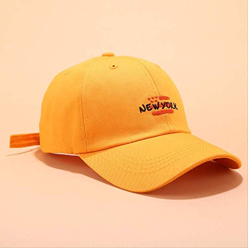 Sombrero Sombrero de Golf de Moda de Verano para Mujer Sombrero de Sol de Ocio al Aire Libre Gorra de béisbol de Capota Blanda Hombre Ajustable Amarillo