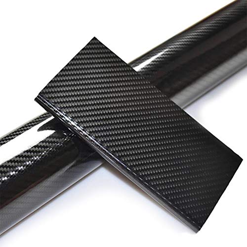 Speyang Fibra de Carbono Pegatina, Vinilo Fibra de Carbono 6D, 1520 x 300 mm Fibra de Carbono Adhesiva Coche, Uso Exterior Interior para Coche Motocicleta Ordenador (Negro)