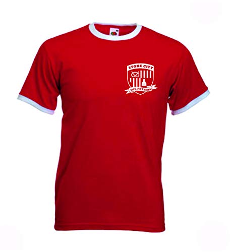 Stoke City F.C. The Potters. Camiseta retro del escudo del club de fútbol