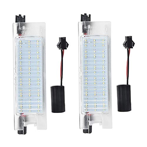 SUJIE Luces de matrícula de Coche 18 Leds Licencia Número de Placa Luces Lámparas 6500K Compatible con Opel Zafira B Astra H Corsa D Insignia Impermeable